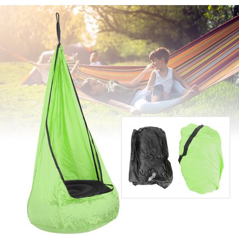 Hamac suspendu pour enfants en nylon froissé 210T, siège balançoire pour jardin extérieur, couleur vert fruité