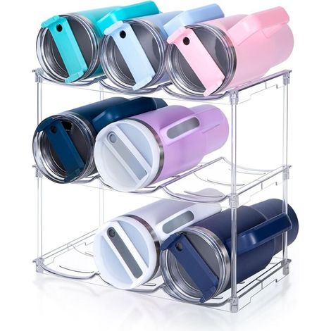 Porte-bouteilles, étagère de rangement empilable