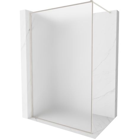 Mexen Kioto-XF paroi de douche Walk-in avec cadre 80 x 202 cm, givre 10 mm, nickel brossé - 800-080-104-97-30-X (1/5)