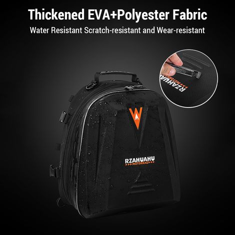 Sac arrière de moto grande capacité, étanche, réglable, sac à dos pour casque complet 20L-28L (1/5)