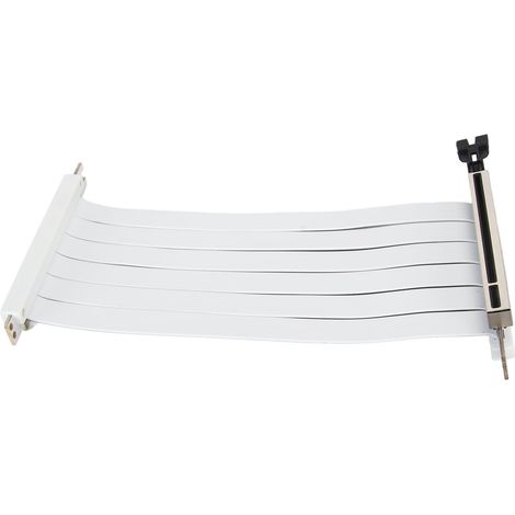 PCIe 3.0 x16 Reverse-Verlängerungskabel, 60 cm, weiß, für Grafikkarten, flexibler, doppelseitiger Hochgeschwindigkeitsstecker