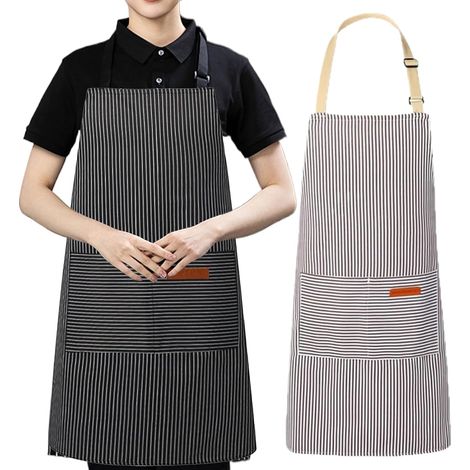 de Cuisine,Vêtement d'Entretien Ménager à Attache Taille  Tablier Chef avec 2 Grandes Poches  Pour Pâtisserie Jardinage Grillade Barbecue Peinture Lavage De Vaisselle Femmes Hommes Serveurs (1/5)