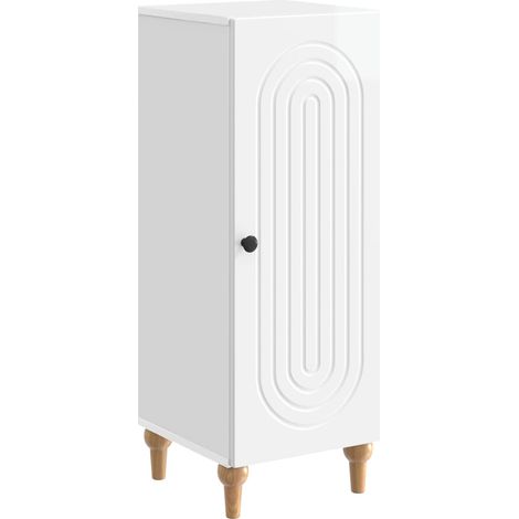 Credenza Bianco Lucido 33 x 34,5 x 90 cm Legno ingegnerizzato vidaXL
