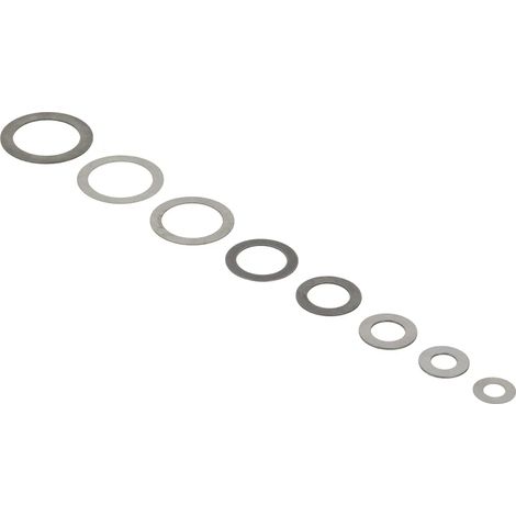 Rondelles de calage DIN 988, acier brillant, 60 x 75 mm, 1,0 mm, 100 pièces. (1/2)