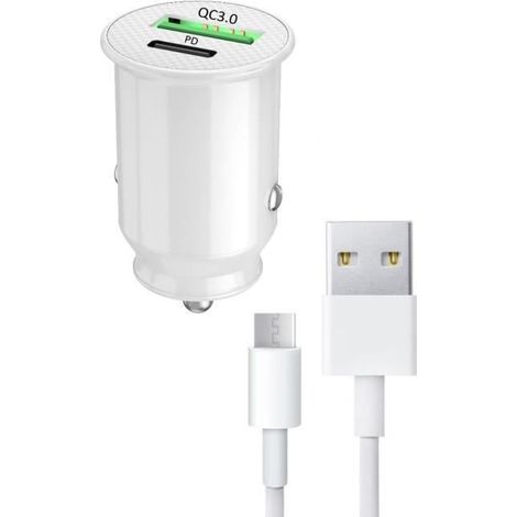 Chargeur Voiture - Samsung - Galaxy S22+ - 30W - USB Type C - Quick Charge 3.0