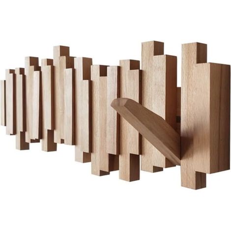 Ulisem Porte-manteau Mural Moderne, Cintre D'angle en Bois Massif pour Chambre à Couche (1/5)