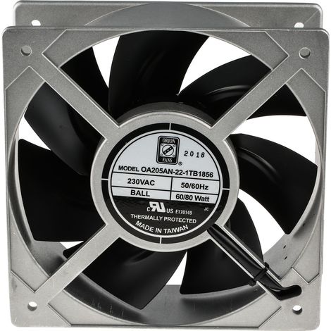 Ventilateur axial RS PRO 230 V c.a., 1002.4m³/h, 205 x 205 x 72mm, 80W ( Prix pour 1 ) (1/3)