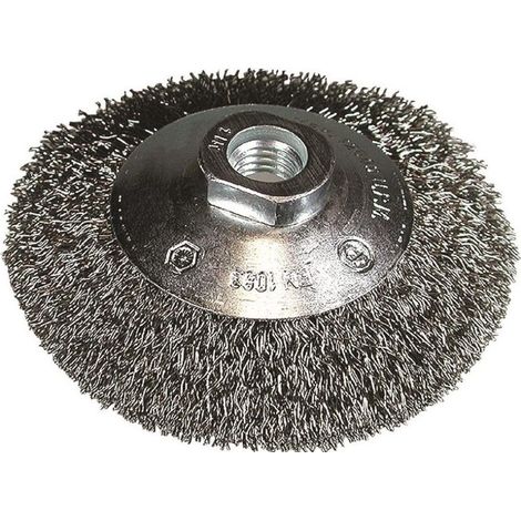 Brosse conique 100mm M14 fils ondulés 0.3 HIKOKI 751318