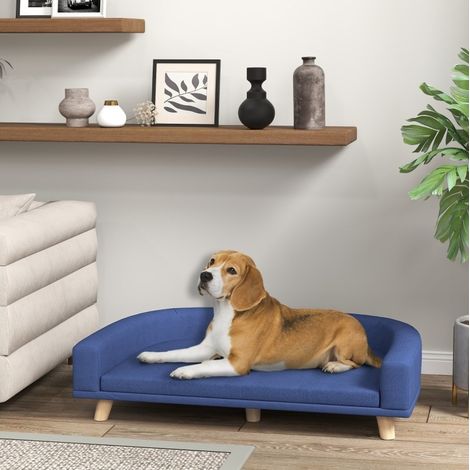 Letto per cani tipo divano, 98 x 67 x 25 cm, blu HAVRYA (1/4)
