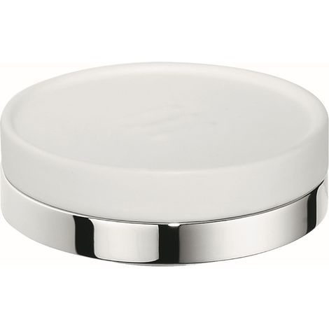 Colombo Design Nordic porta sapone da appoggio vetro satinato cromato codice prod: B52400CR-CBO (1/2)