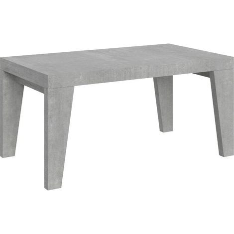 Table rectangulaire extensible 6 à 12 personnes L 160 à 264cm gris béton Naxo (1/5)