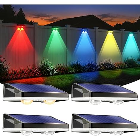 4PCS Outdoor Solar Wall Light, IP67 Waterproof Outdoor Solar Light (1/5)