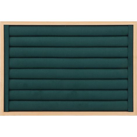 Écrin de rangement à bagues 7 rangées, empilable, doublure anti-rayures, insert de tiroir pour boucles d'oreilles, boîte de présentation vert (1/5)