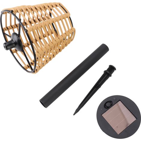 Ortviai Applique Solaire pour Extérieur avec Abat-jour Tissé, Étanche, Idéale pour Jardin, Pelouse et Allée (1/5)