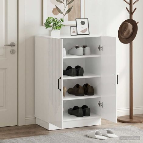 vidaXL Shoe Cabinet HOORN 59.5 x 39.5 x 87 cm Engineered Wood (1/5)