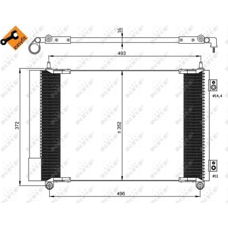 Condenseur, climatisation NRF 35899 PEUGEOT 6455CW 96483015 9648301580