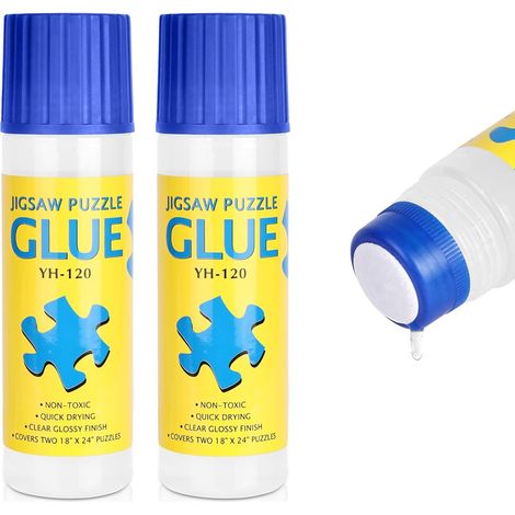 240ml Colle Puzzle Transparente, Accessoire pour Puzzle Enfant Adulte  pour Fixer et Accrocher des Puzzles, pour Coller jusqu'à Puzzles de 3000 à 6000 pièces, 120ml x 2 (1/5)