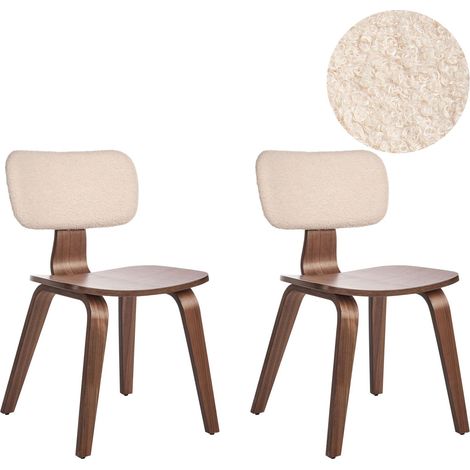 Esszimmerstuhl 2er Set LUCINDA Holz Dunkelbraun