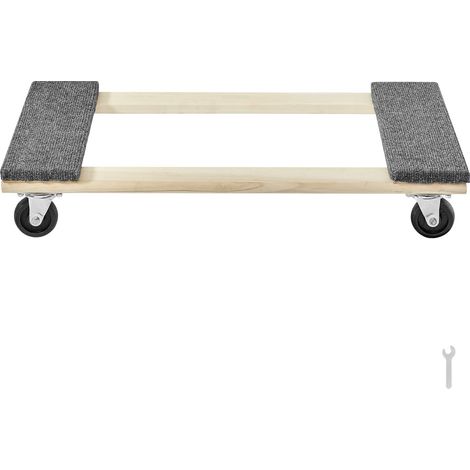 Chariot de déménagement, charge 454 kg, 46 x 76 cm avec roulettes pivotantes en polypropylène de 10 x 8 cm, meubles lourds (1/5)