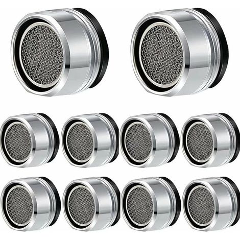 Aérateur de robinet M24, lot de 12 filtres à eau pour robinet, accessoires de robinetterie, diffuseur, filtre avec joint pour cuisine et salle de bain (1/5)
