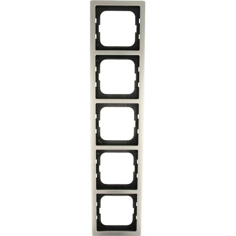 BUSCH JAEGER 1725-866K CADRE DE FINITION 5 POSTES EN ACIER INOXYDABLE