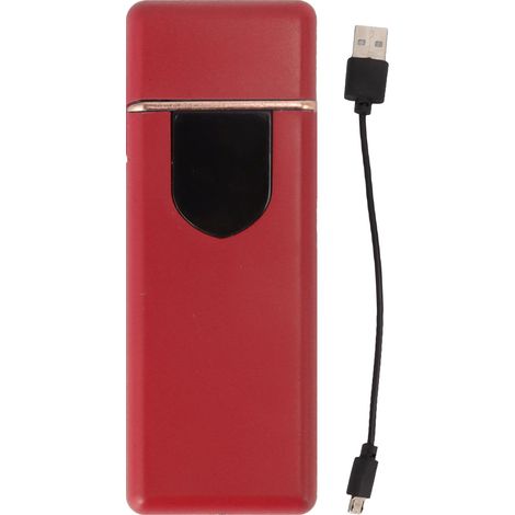 Briquet électrique rechargeable USB, double face, anti-vent, portable, toucher, bleu, cadeau pour homme (1/5)