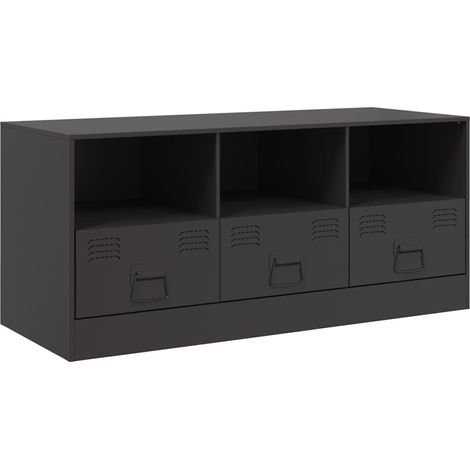 Maison Exclusive - TV-Schrank Schwarz 99x39x44 cm Stahl