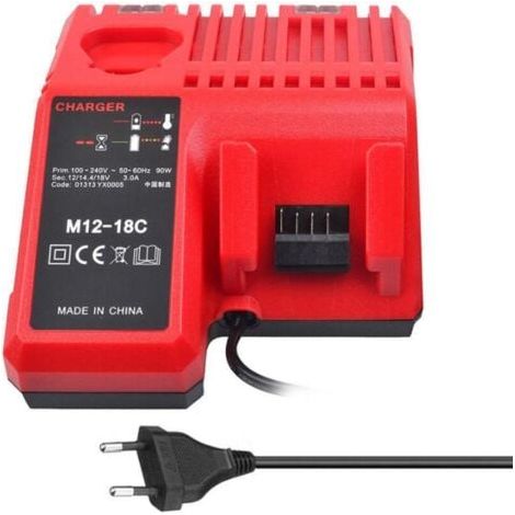 Remplacer Mivoch Milwauk M12-18 chargeur 12V-18V 3A charge rapide batterie au lithium chargeur double charge (1/5)