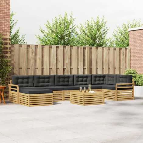 Teenpull – Outdoor-Sofagarnitur 8 Stk. Weiß und Anthrazit (1/5)