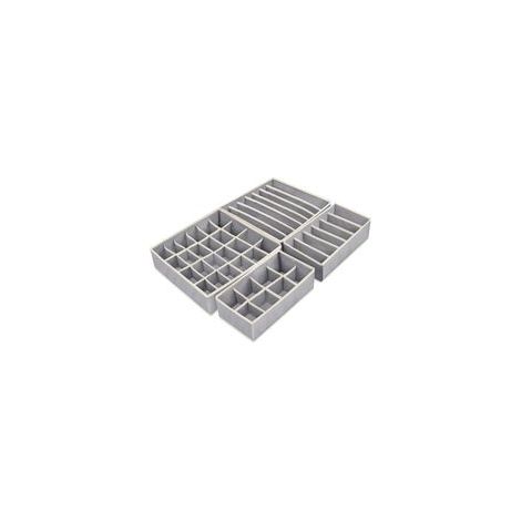 Organisateur tiroir pliable non-tissé, rangement sous-vêtements/soutiens-gorge/chaussettes, compartiments, gain place Label (1/4)