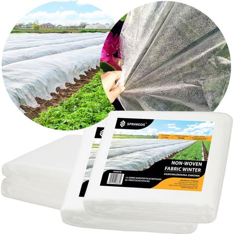 CONJUNTO DE TELA DE AGROTELA DE INVIERNO MANTA 50g GRUESA FUERTE ENVOLTURA UV 10x1,1 CUBIERTA (1/5)