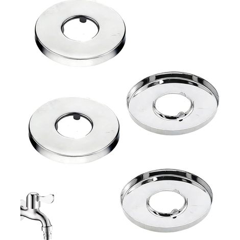 Rosace Mitigeur Douche Acier Inoxydable, 4 Pièces Rosace Mitigeur Douche, Pour Robinet De Douche, Robinets Muraux D'eau Chaude Et Froide, Cuisine(26 mmx70 mmx10 mm) (1/5)