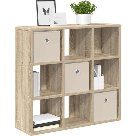 Buffet Bas de Cuisine en Chêne Sonoma, Meuble de Rangement 3 Portes, 73.5 x 24 x 69.5 cm (1/5)