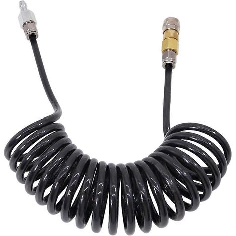 Tuyau spiralé basse pression de 6 mm avec raccord rapide Foster, tuyau ondulé basse pression (1/5)