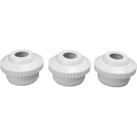 Lot de 3 buses de jet pour piscine en PVC, filetage femelle 1,5 pouce, jet d'entrée à œillet pour la maison (1/4)
