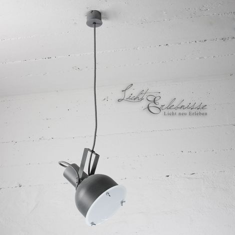 Hängeleuchte E27 Glas Metall Industrie Design Hängelampe