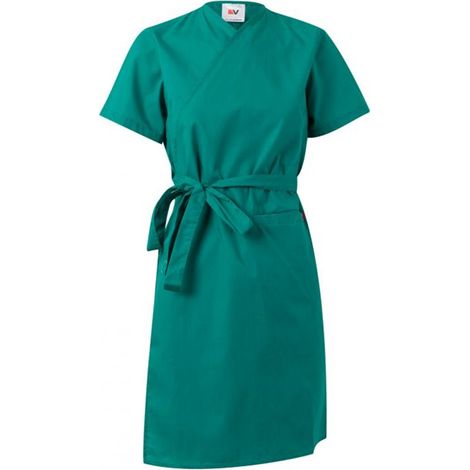 Bata cruzada de mujer manga corta para industria alimentaria VELILLA Serie 259002 S Verde