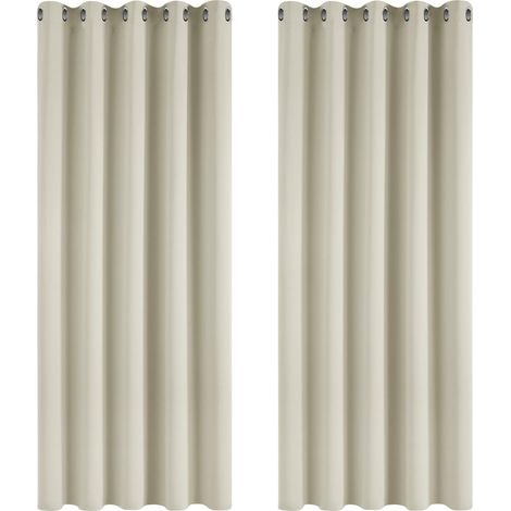 2 Pièces Rideau, 168x229 Cm, Occultant 65-80%, Thermique, Polyester 230g, Salon Chambre (1/5)