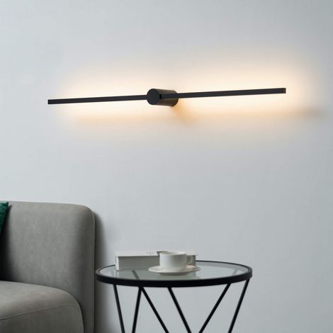 Lange Ultra-Design-Wandleuchte schwarz 113 cm - Eydon