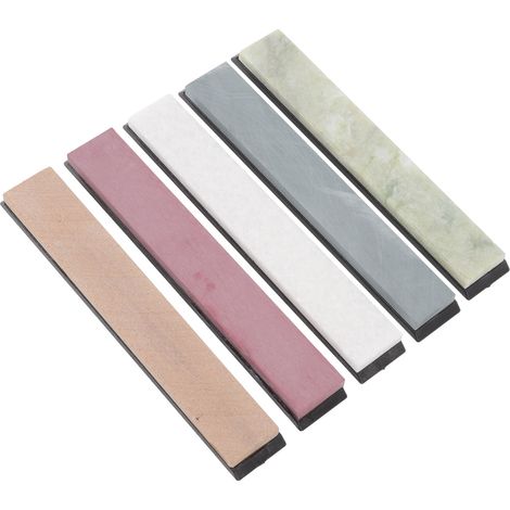 Lot de 5 pierres à aiguiser pour couteaux, grains 1000, 3000, 5000, 8000 et 10000, pour une utilisation domestique en cuisine. (1/5)