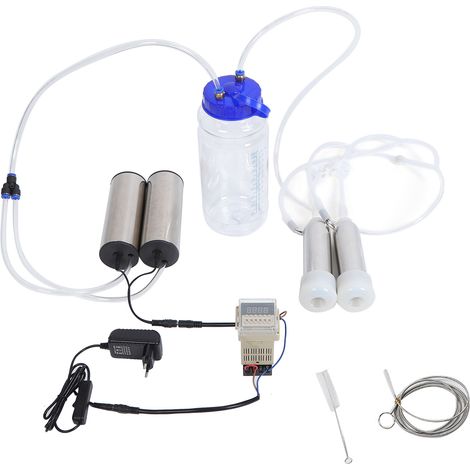 Kit traite électrique 2L – pompe manuelle impulsion – vache UE – trayeur portable