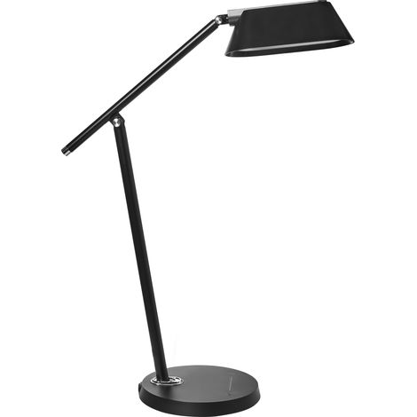 Lampe de Bureau LED avec Bras Réglable et Rotatif Variateur Minuterie Noire Leonis (1/5)