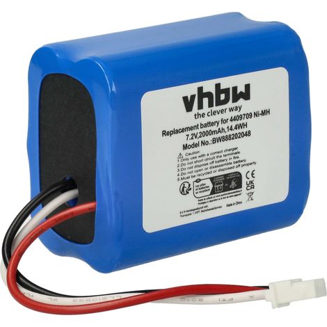 vhbw Akku kompatibel mit Proscenic Pro JoJo T1, Pro Jojo, SEVEN SMITH Saugroboter (2000 mAh, 7,2 V, NiMH)