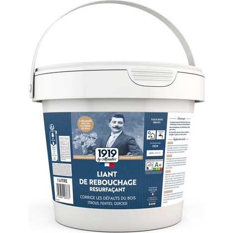 Liant de rebouchage parquet et bois 1L – Protection extrême contre intempéries et UV – Application en 2 à 3 couches – Fabrication française – 1919 By Mauler