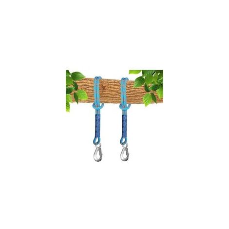 Balançoire Fixation Arbre, 2 Pièces 60cm Corde de Suspension Hamac Réglable Sangle Chaise Hamac avec Mousqueton Balançoire Arbre, kit de Fixation de Suspension pour Balançoire Hamac (1/5)