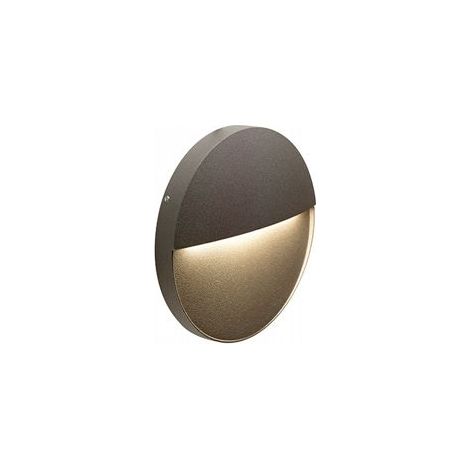 Applique Segnapasso In Alluminio Marrone Led 6W 452 Lm 3000K Grande Geo Round (1/2)