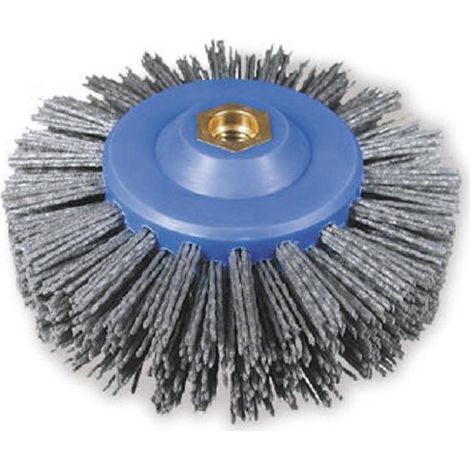 SAIT Spazzola in nylon gr120 abrasiva rusticante SNCR 140x30 M14 per pulizia e sverniciatura