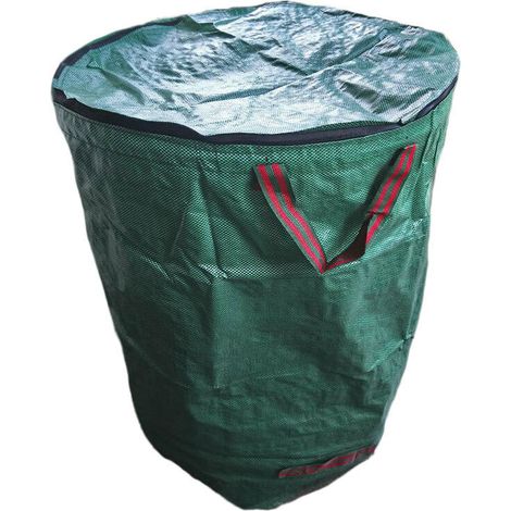 Sacs de jardin avec couvercle refermable – Sac à déchets de jardin de 272 L avec fond renforcé – Sac à feuilles autoportant et pliable Lefou (1/5)