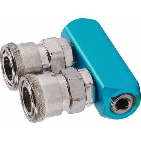 Raccord rapide pneumatique femelle 12 mm pour tuyau d'air, filetage PT1/4 (2 voies) (1/5)