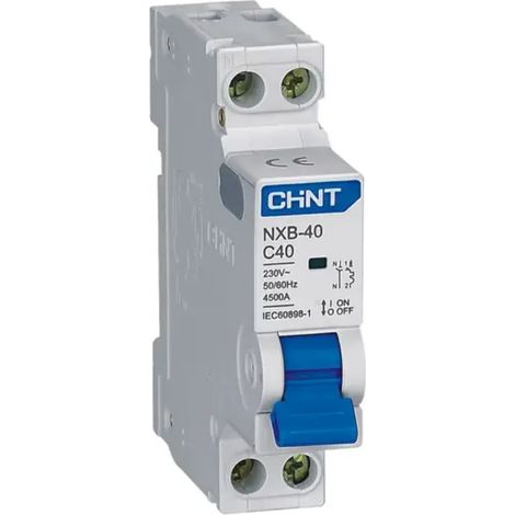 Interruttore magnetotermico 1P+N 40A Curva C NXB-40 1P+N C40 4.5KA
